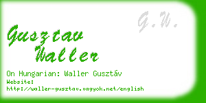 gusztav waller business card