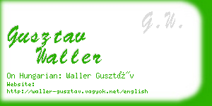 gusztav waller business card